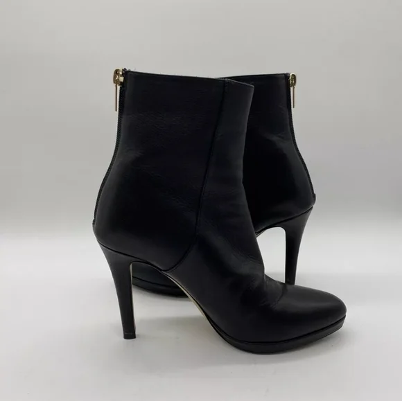 Jimmy Choo Designer Leather Ankle Boots Heel Women Sz 4.5